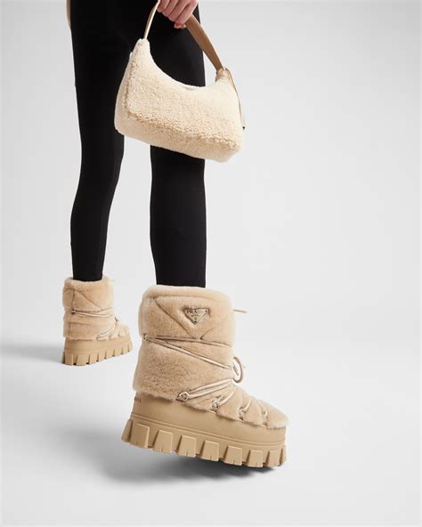 prada fluffy boots